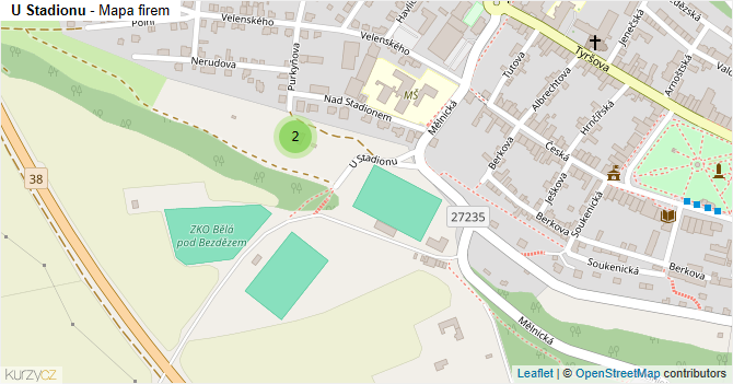 U Stadionu - mapa firem