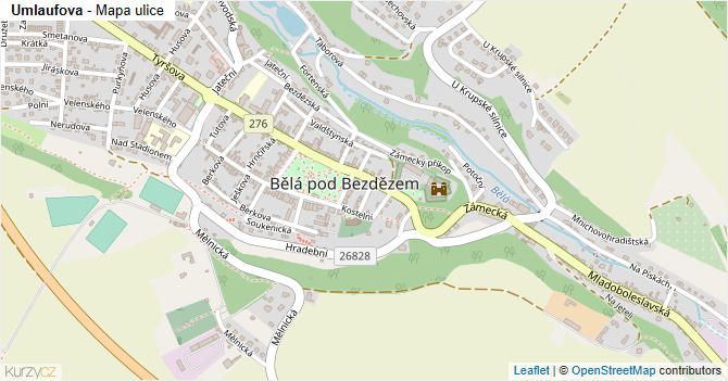 Umlaufova - mapa ulice