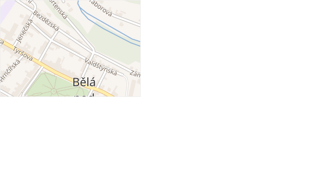 Valdštýnská v obci Bělá pod Bezdězem - mapa ulice