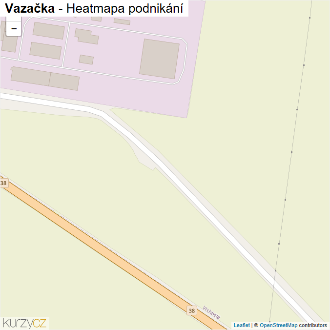 Mapa Vazačka - Firmy v ulici.