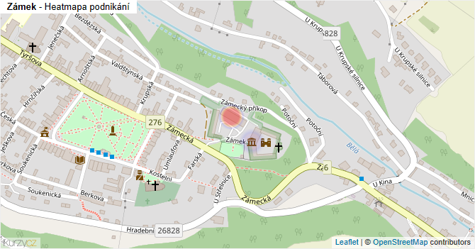 Zámek - mapa podnikání