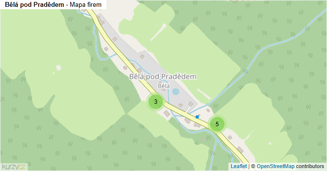 Bělá pod Pradědem - mapa firem