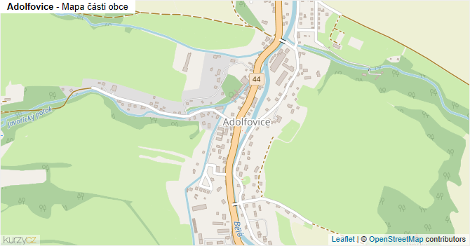 Adolfovice - mapa části obce