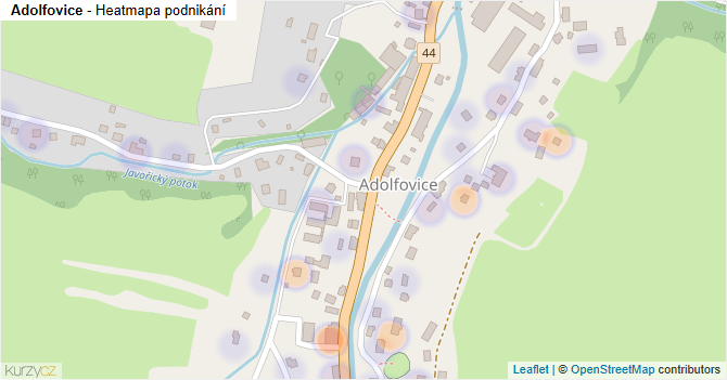 Adolfovice - mapa podnikání