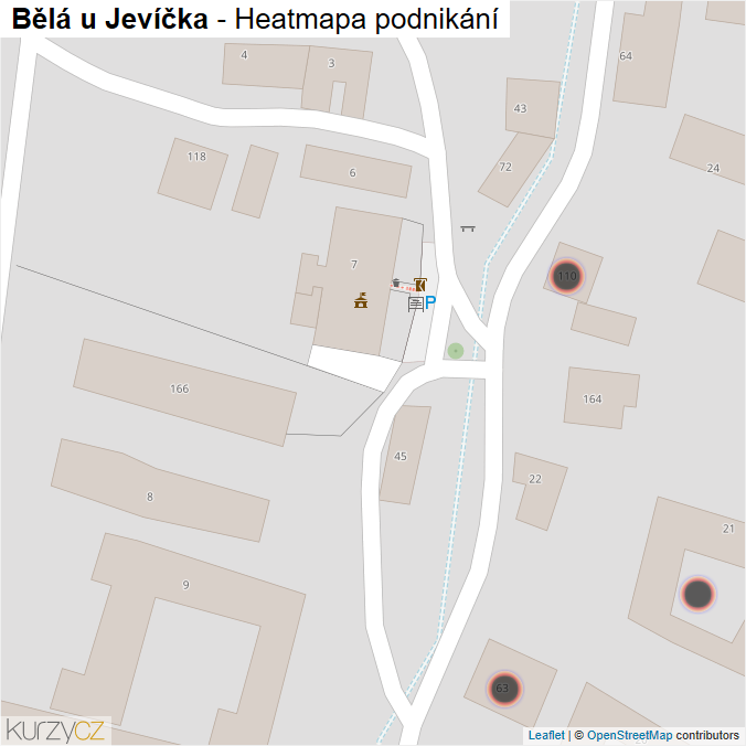 Mapa Bělá u Jevíčka - Firmy v obci.