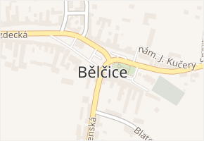 Bělčice v obci Bělčice - mapa části obce