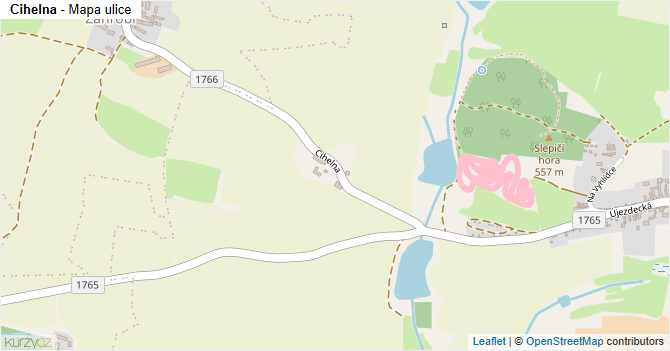 Cihelna - mapa ulice