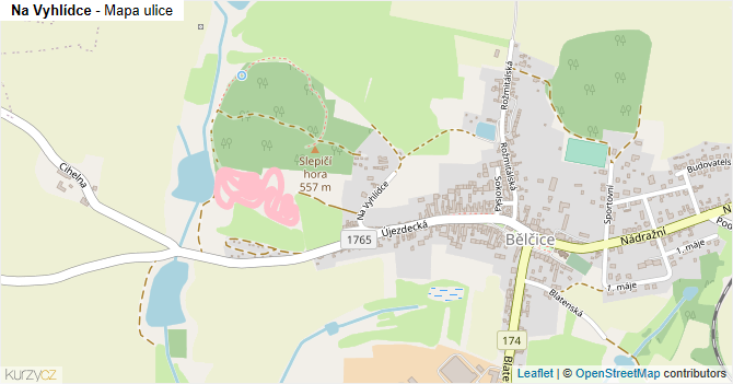 Na Vyhlídce - mapa ulice