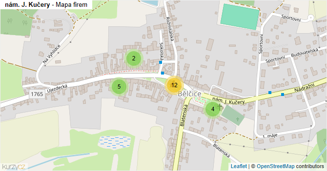 nám. J. Kučery - mapa firem