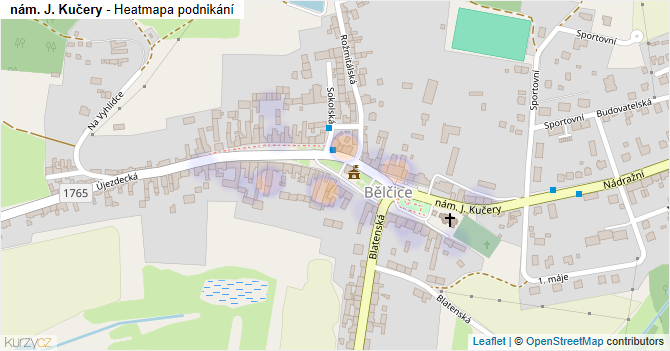 nám. J. Kučery - mapa podnikání