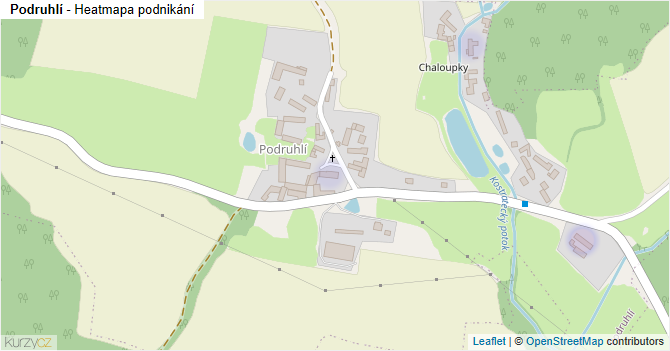 Podruhlí - mapa podnikání