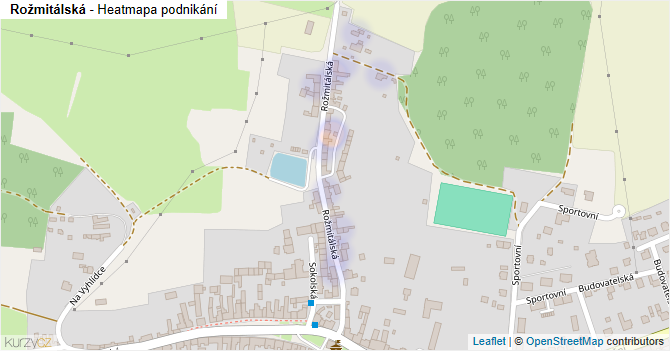 Rožmitálská - mapa podnikání
