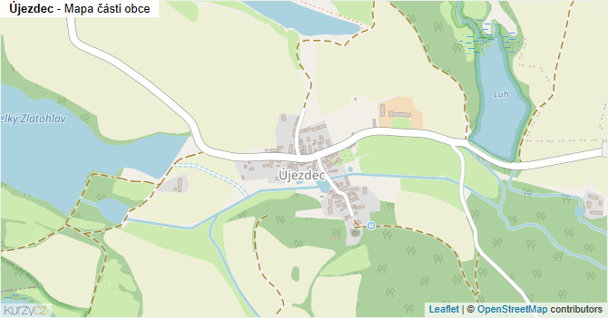 Újezdec - mapa části obce