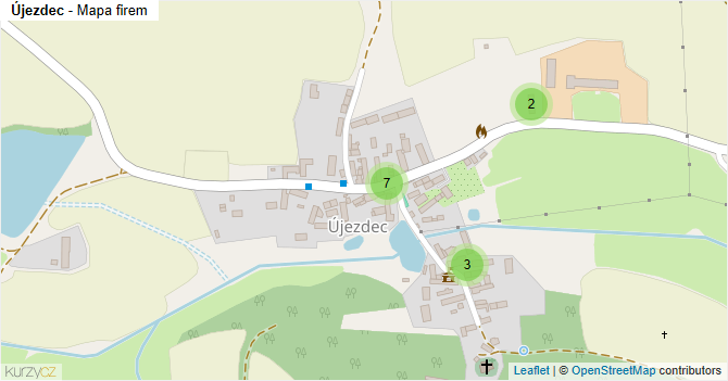 Újezdec - mapa firem