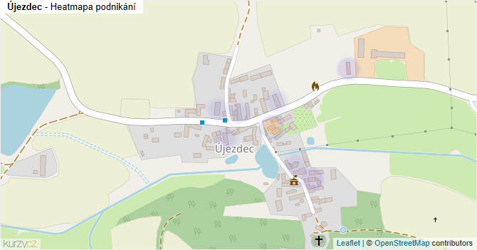 Újezdec - mapa podnikání