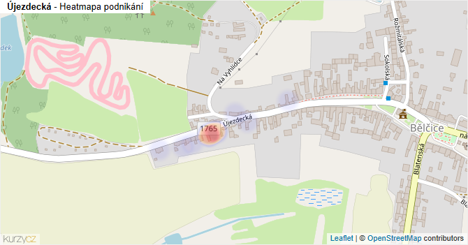 Újezdecká - mapa podnikání
