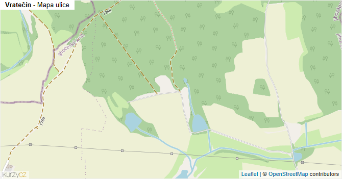 Vratečín - mapa ulice