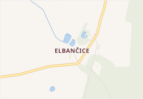 Elbančice v obci Běleč - mapa části obce