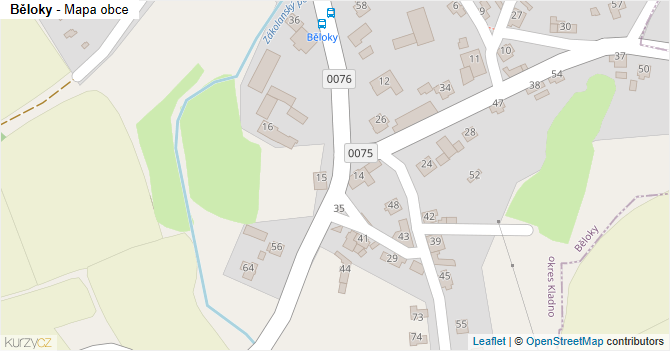 Běloky - mapa obce