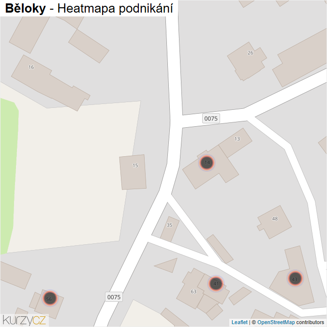 Mapa Běloky - Firmy v obci.