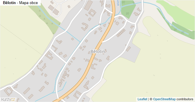 Bělotín - mapa obce