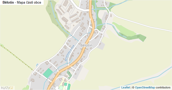 Bělotín - mapa části obce