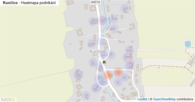 Kunčice - mapa podnikání
