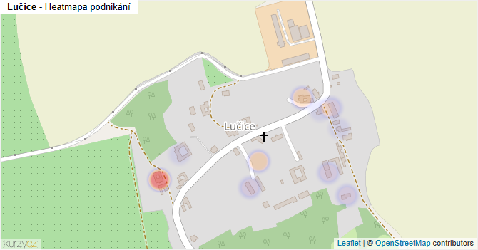 Lučice - mapa podnikání