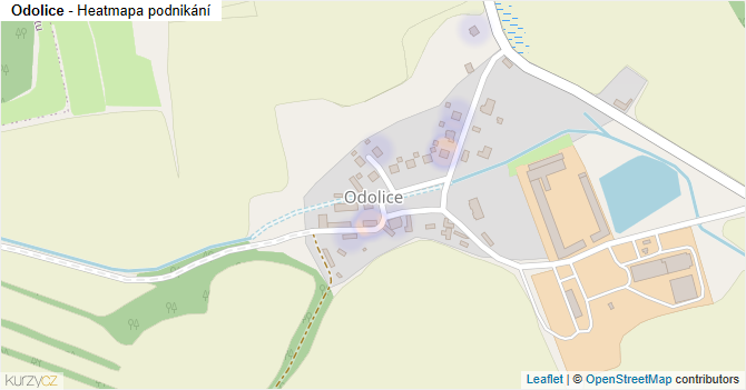 Odolice - mapa podnikání