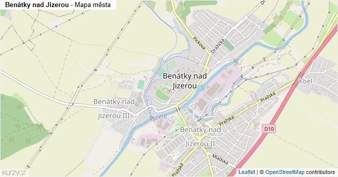 Benátky nad Jizerou - mapa města