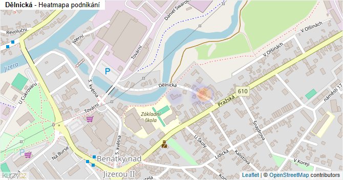 Dělnická - mapa podnikání