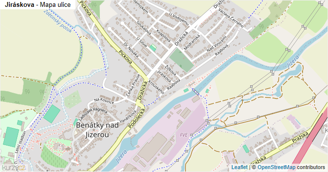 Jiráskova - mapa ulice