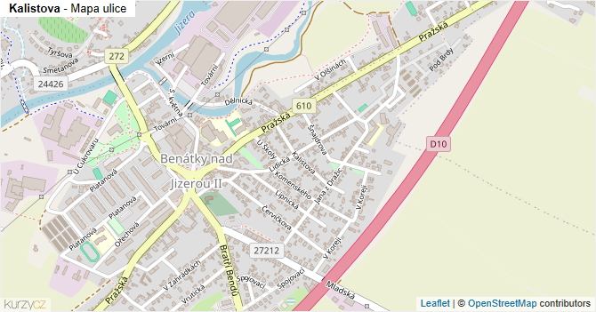 Kalistova - mapa ulice