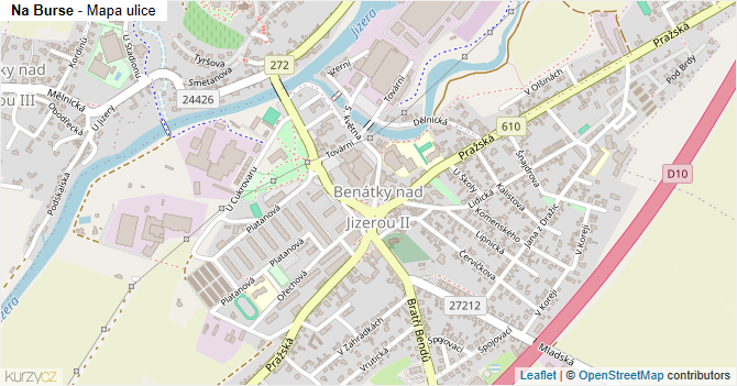 Na Burse - mapa ulice