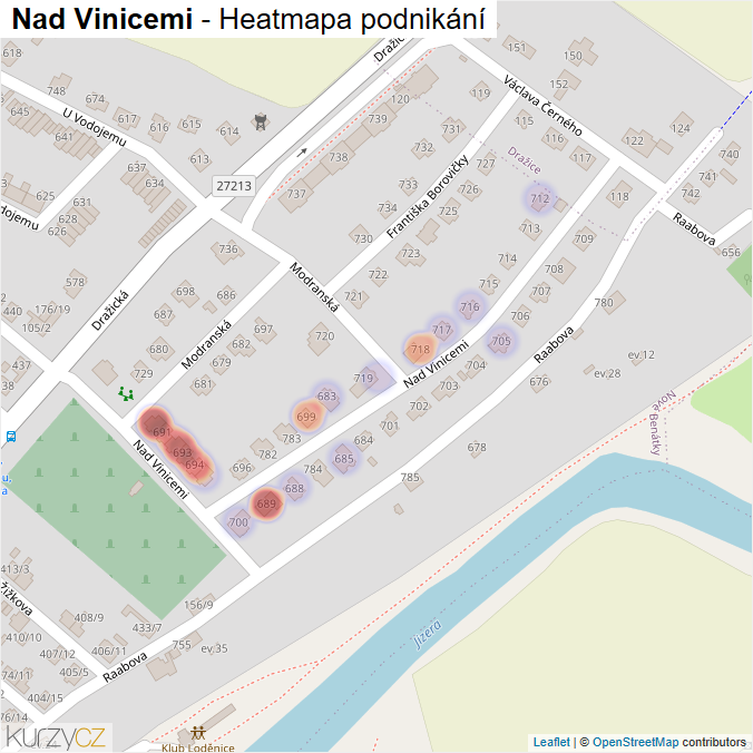 Mapa Nad Vinicemi - Firmy v ulici.