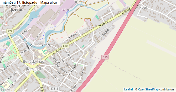 náměstí 17. listopadu - mapa ulice