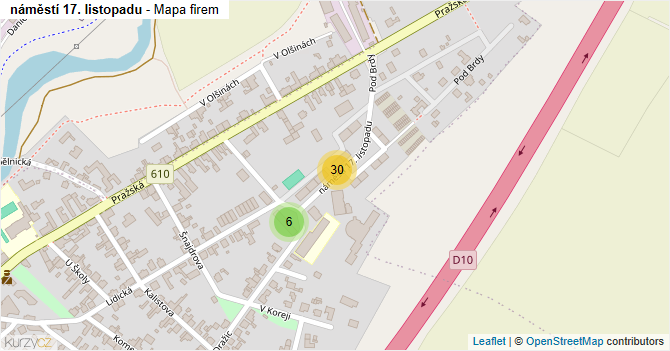 náměstí 17. listopadu - mapa firem