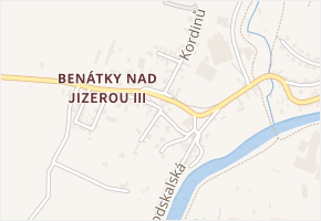 Obodřecká v obci Benátky nad Jizerou - mapa ulice