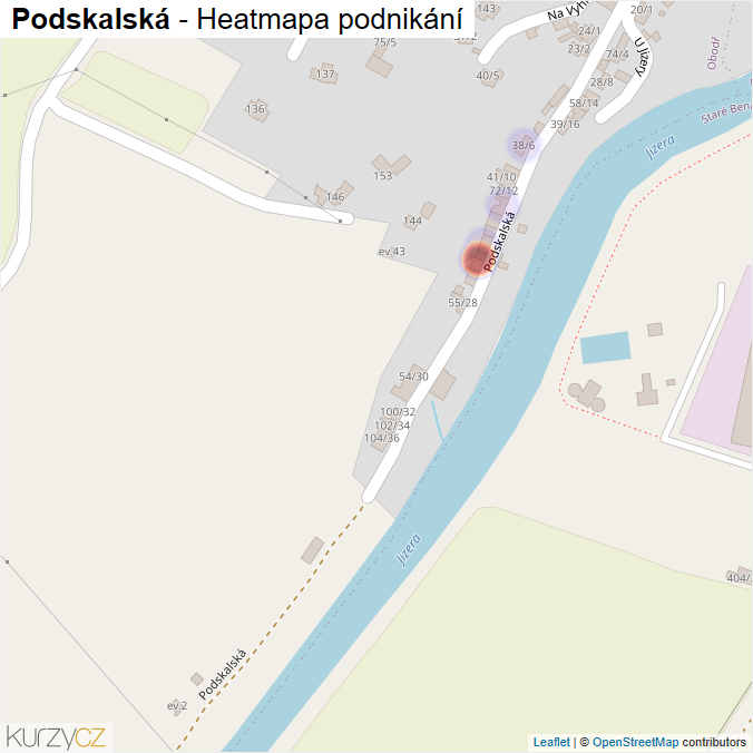 Mapa Podskalská - Firmy v ulici.