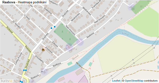 Raabova - mapa podnikání