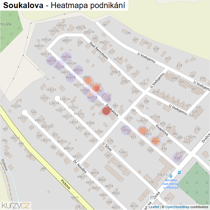 Mapa Soukalova - Firmy v ulici.