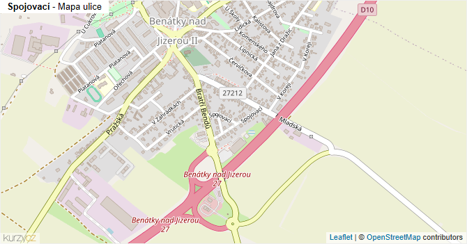 Spojovací - mapa ulice