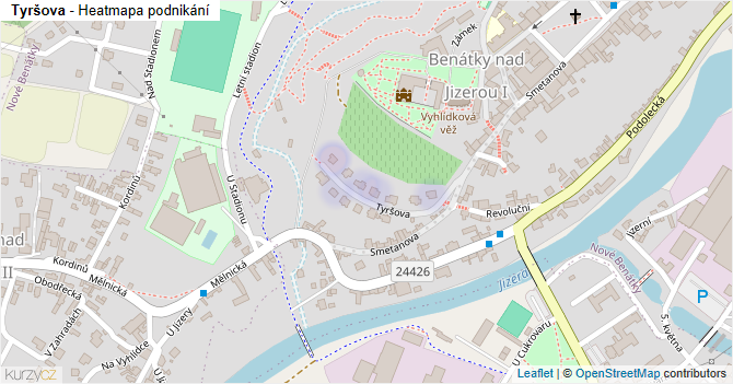 Tyršova - mapa podnikání