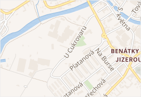 U Cukrovaru v obci Benátky nad Jizerou - mapa ulice
