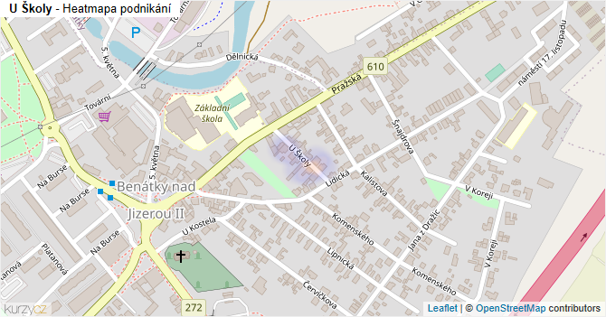U Školy - mapa podnikání