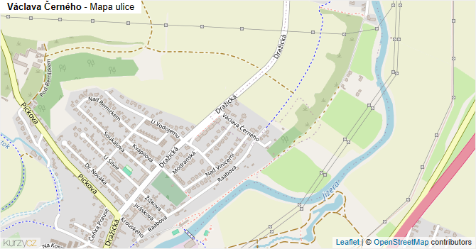 Václava Černého - mapa ulice