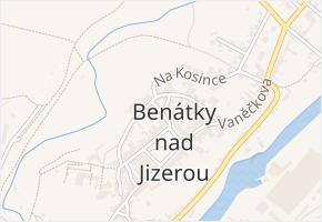 Vrťátkova v obci Benátky nad Jizerou - mapa ulice