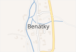 Benátky v obci Benátky - mapa části obce