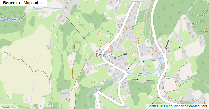 Benecko - mapa obce