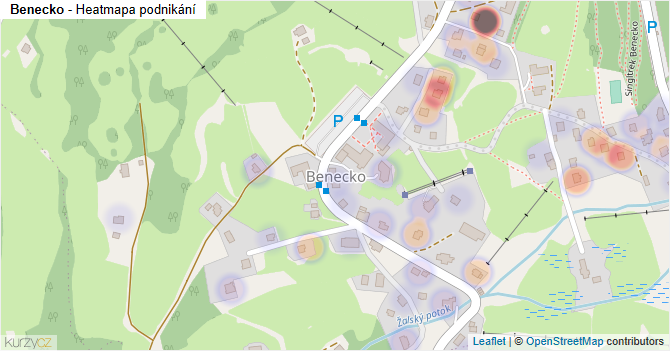 Benecko - mapa podnikání